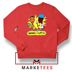 Young Dolph Key Glock Red Sweater