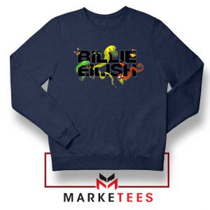 Your Power Snake Logo Navy Blue Sweater