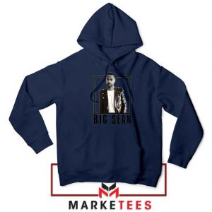 Big Sean Leather Jacket Navy Blue Hoodie