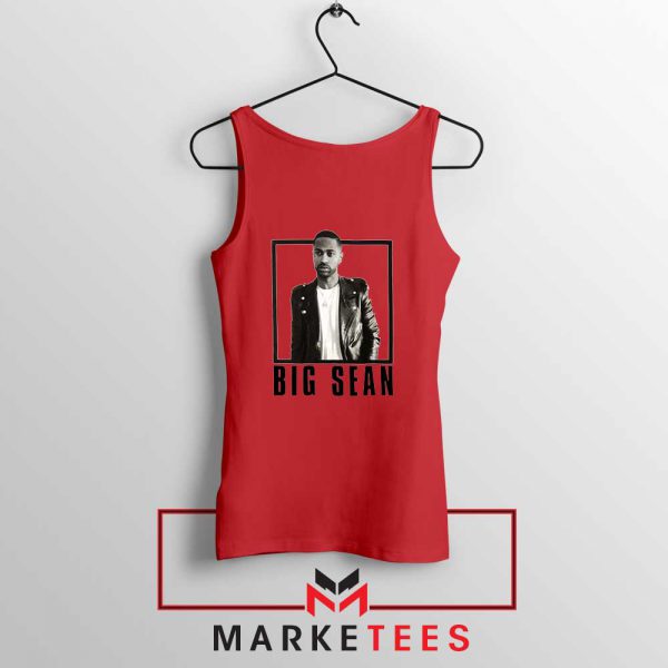 Big Sean Leather Jacket Red Tank Top