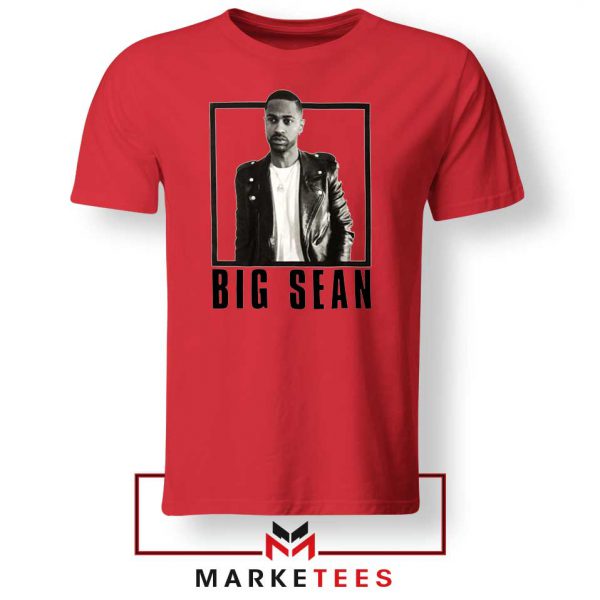 Big Sean Leather Jacket Red Tee