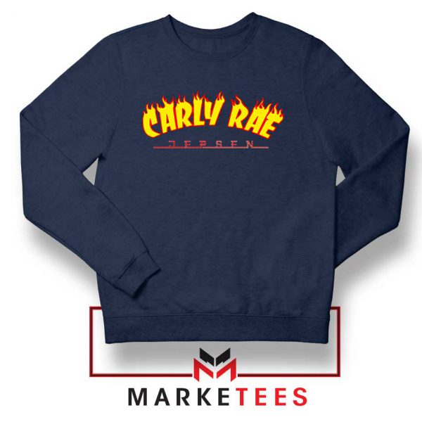 Carly Rae Jepsen Logo Navy Blue Sweater