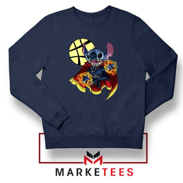 Dr Strange Stitch Parody Navy Blue Sweater