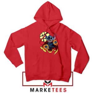 Dr Strange Stitch Parody Red Hoodie