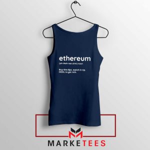 Ethereum Stock Navy Blue Top