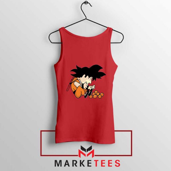 Goku Schroeder Peanuts Red Tank Top