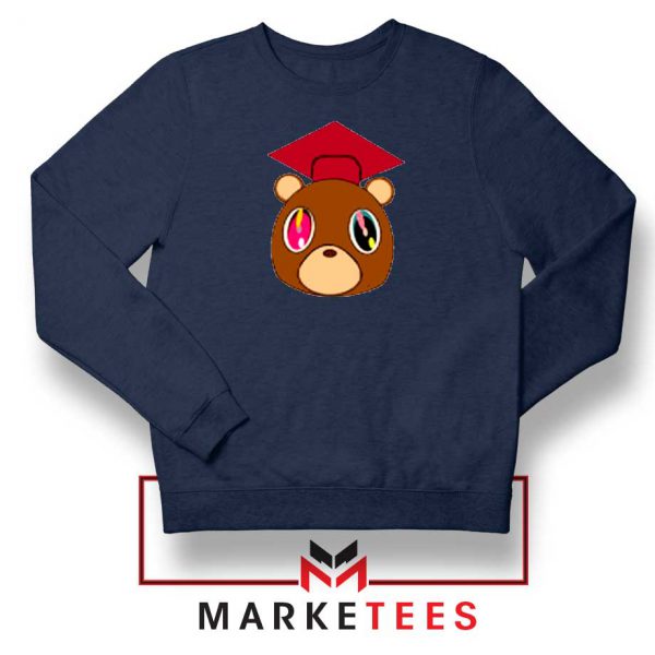 Graduation Album Bear Navy Blue Sweater