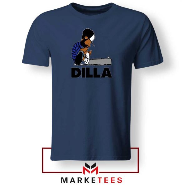 J Dilla Schroeder Graphic Navy Blue Tee