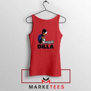 J Dilla Schroeder Graphic Red Tank Top