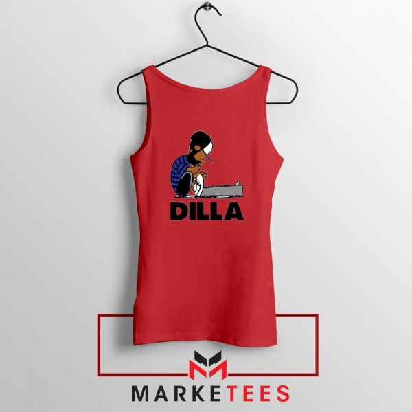 J Dilla Schroeder Graphic Red Tank Top