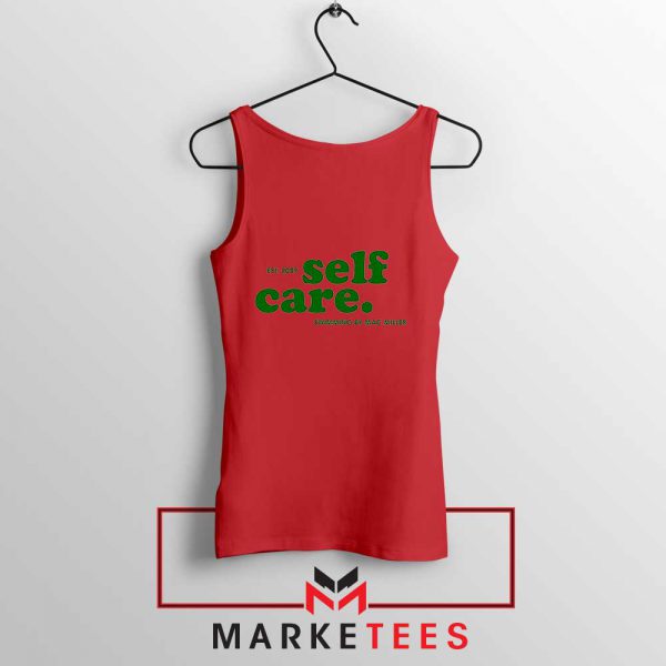 Self Care Song Graphic Red Tank Top