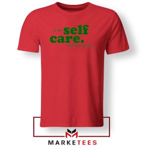 Self Care Song Graphic Red Tee