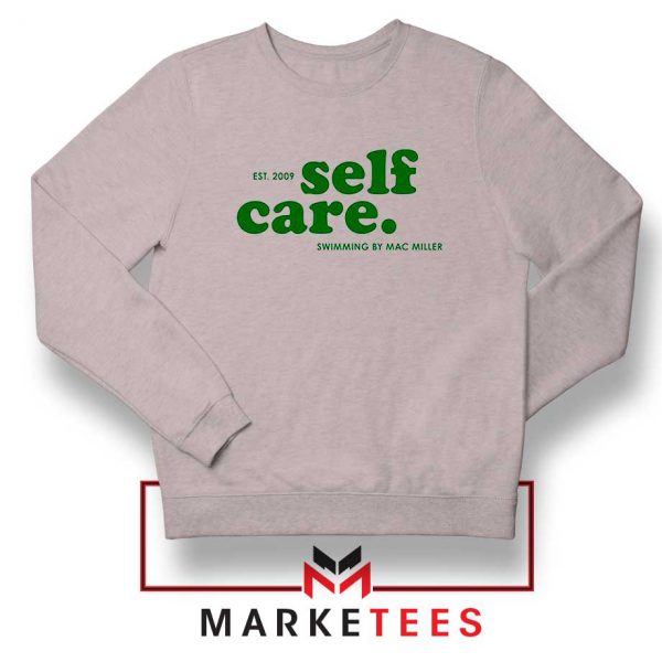 Self Care Song Graphic Sport Grey Sweatshirt