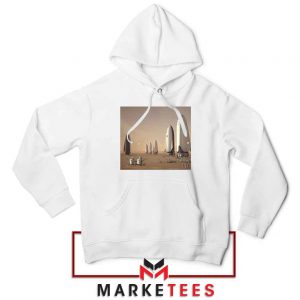 SpaceX Mars Fleet Graphic White Hoodie