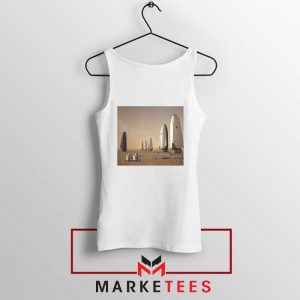 SpaceX Mars Fleet Graphic White Top