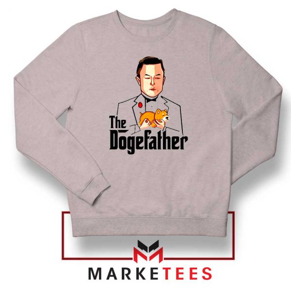 The Dogefather Elon Musk Sport GRey Sweatshirt