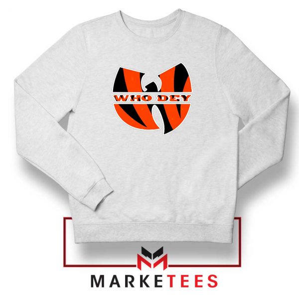 Who Dey Wutang Logo White Sweater