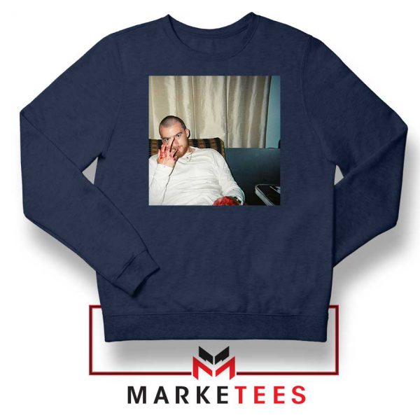 Angus Cloud Actor Navy Blue Sweatshirt