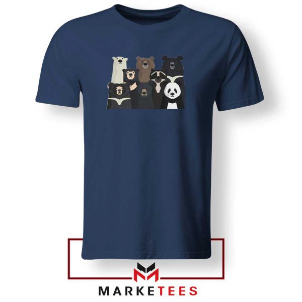 Bear Family Portrait Navy Blue Tee