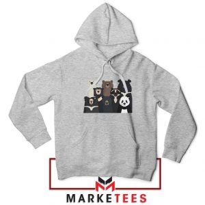 Bear Family Portrait Sport Grey Hoodie