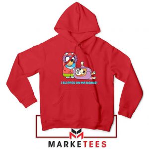 Dog Cartoon Bluey Heeler Red Hoodie