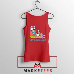 Dog Cartoon Bluey Heeler Red Top