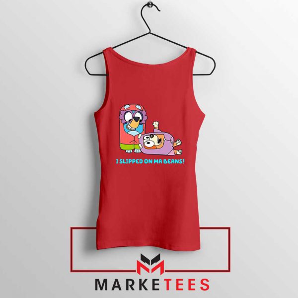 Dog Cartoon Bluey Heeler Red Top