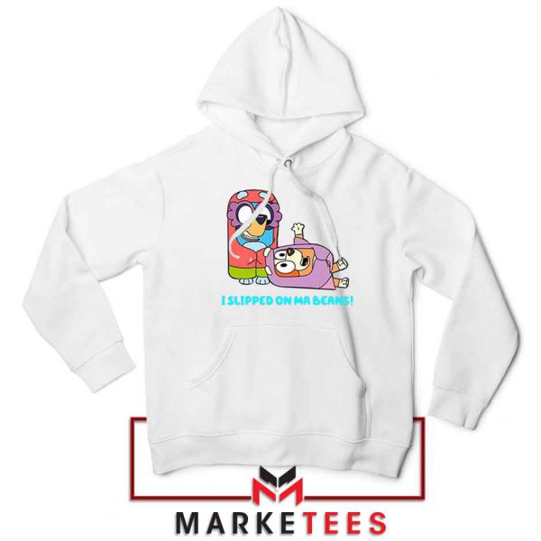 Dog Cartoon Bluey Heeler White Hoodie