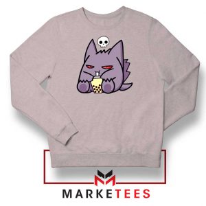 Gengar Cute Boba Sport Grey Sweater