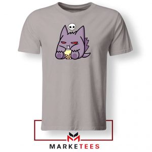 Gengar Cute Boba Sport Grey Tshirt