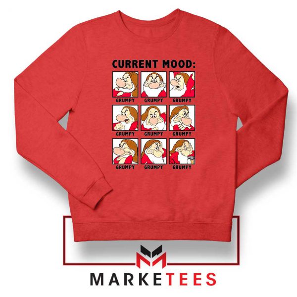Grumpy Current Mood Red Sweater