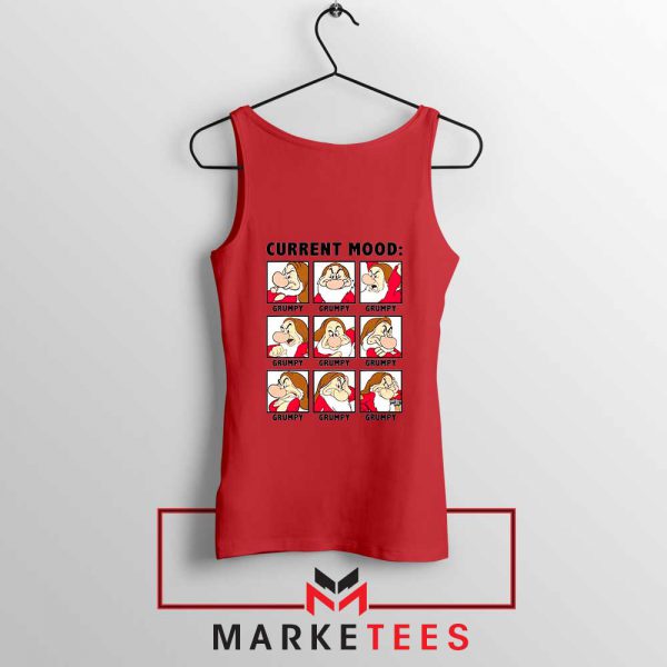 Grumpy Current Mood Red Tank Top