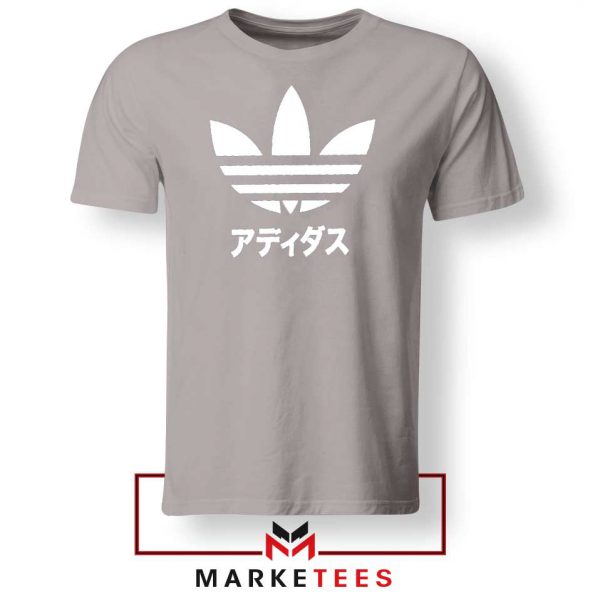 Logo Adidas Japanese Parody Grey Tshirt