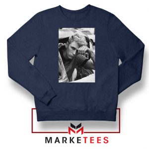 MGK Face Poster Navy Blue Sweater