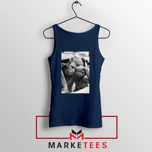 MGK Face Poster Navy Blue Tank Top