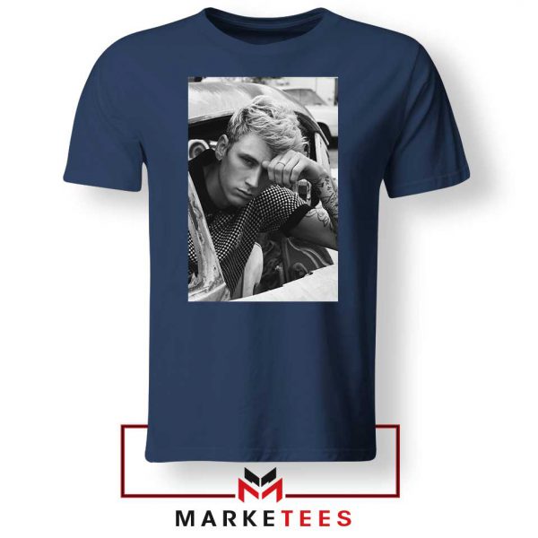 MGK Face Poster Navy Blue Tee