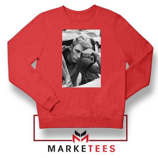 MGK Face Poster Red Sweater