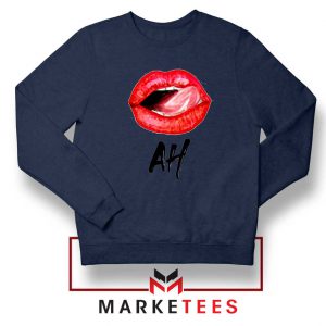 Megan Thee Stallion Ah ​Lip Navy Blue Sweatshirt