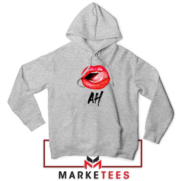 Megan Thee Stallion Ah ​Lip Sport Grey Hoodie