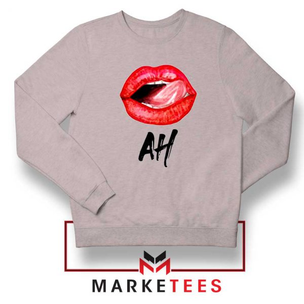 Megan Thee Stallion Ah ​Lip Sport Grey Sweatshirt