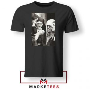 Nuns Smoking Poster Black Tshirt