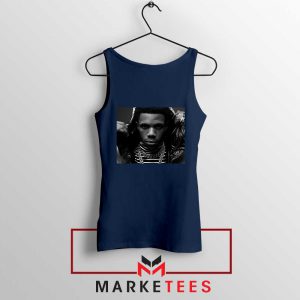 Rapper A Boogie Wit Da Hoodie Navy Blue Tank Top