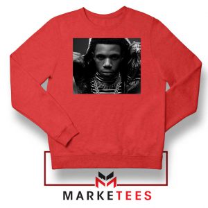 Rapper A Boogie Wit Da Hoodie Red Sweater