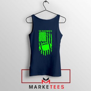 Seahawks Football Graphic Navy Tank Top