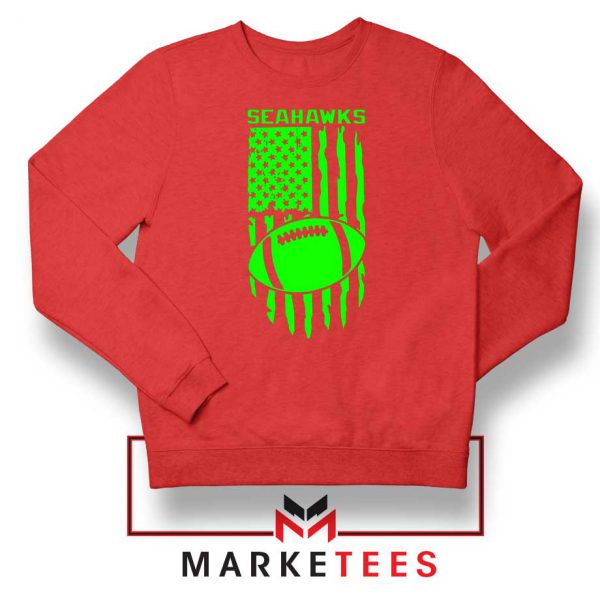 Seahawks Football Graphic Red Sweater