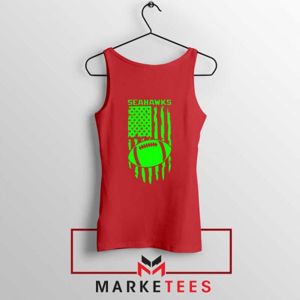 Seahawks Football Graphic Red Tank Top