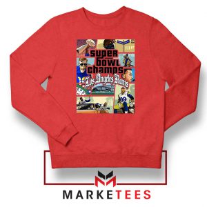 Super Bowl Rams Football Red Sweatshirt