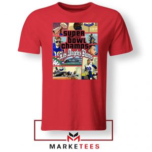 Super Bowl Rams Football Red Tee