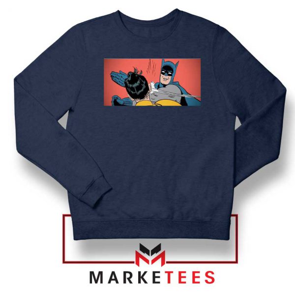 The Batman Will Smith Slap Day Navy Blue Sweater