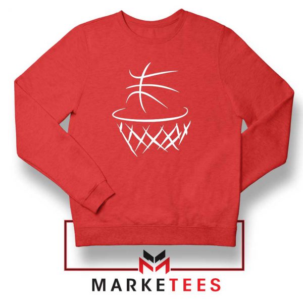 Basketball NBA Graphic Red Sweatshirt